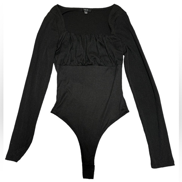 IRIS Black Ribbed Bodysuit Size S - Picture 1 of 1